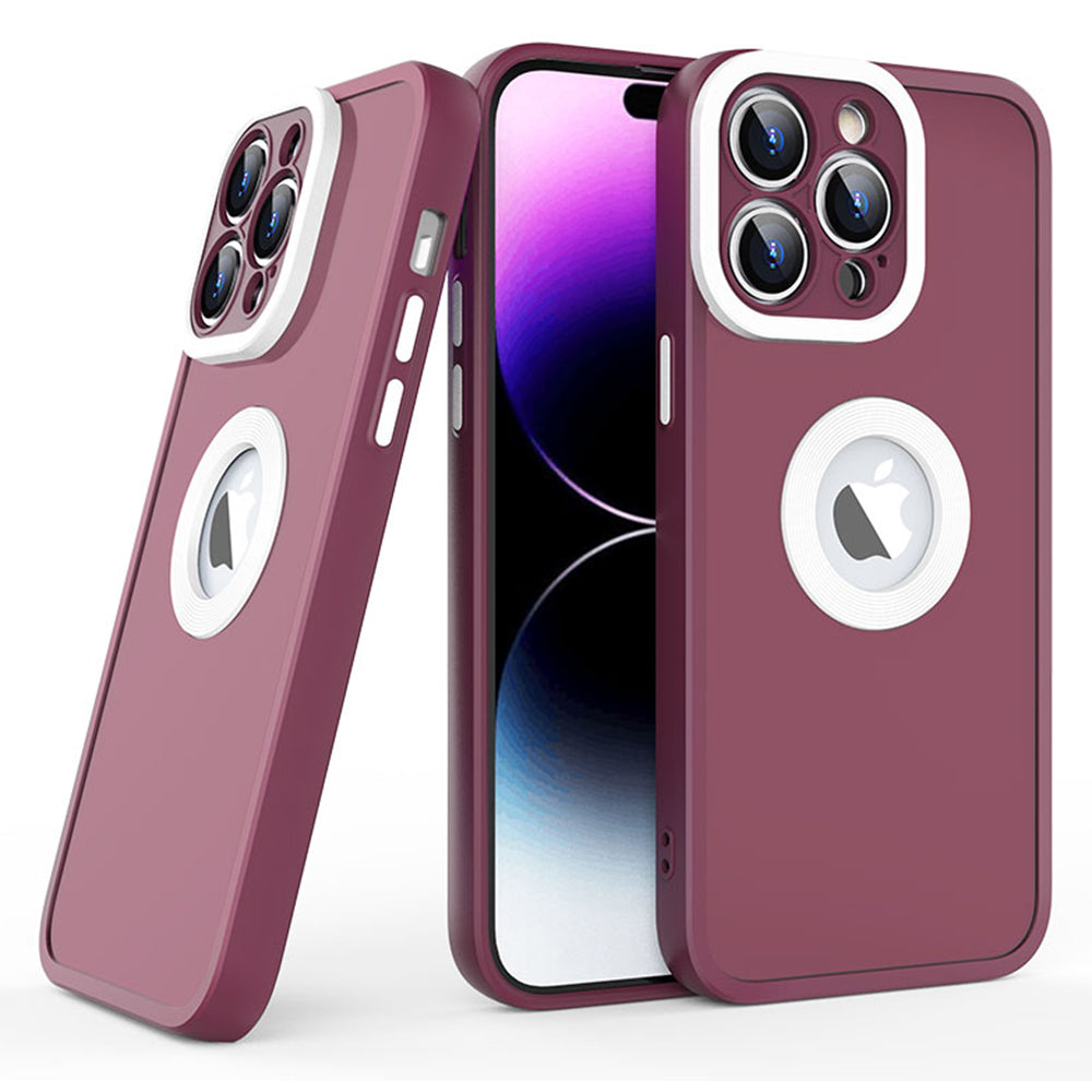 Slim Case for iPhone 14 Pro Max Skin-Touch Soft TPU PC Phone Case (Round Hollow Show Phone's Logo) Slim Case for iPhone 14 Pro Max Skin-Touch Soft TPU PC Phone Case (Round Hollow Show Phone's Logo)